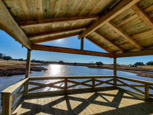 custom lakeside dock construction project by All Over Solutions design-build team in North Texas